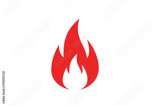 Fiery flame graphic isolated