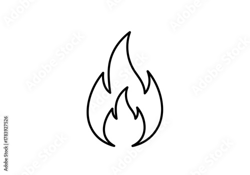 Flame illustration isolated graphic element