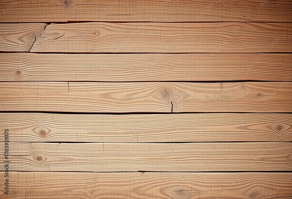 Fototapeta premium Rough-hewn wood planks, varying tones, natural texture, aged appearance, wooden background, texture