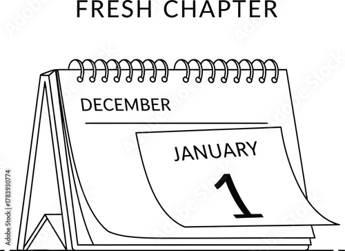 Calendar showing january first representing new year and a fresh chapter ahead