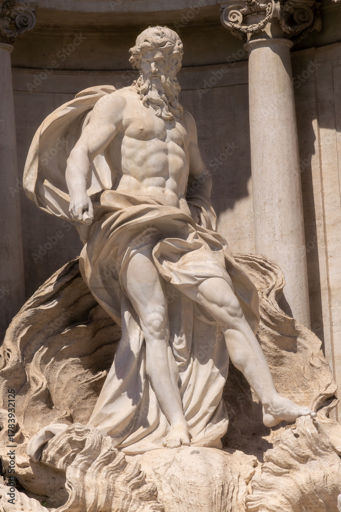 Obraz premium Fontanna di Trevi (wł. Fontana di Trevi) – najbardziej znana barokowa fontanna w Rzymie
