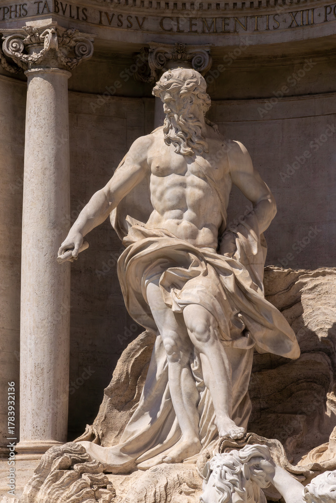 Obraz premium Fontanna di Trevi (wł. Fontana di Trevi) – najbardziej znana barokowa fontanna w Rzymie