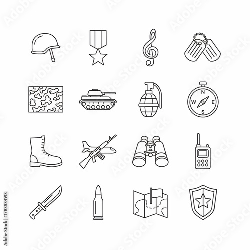 Army icon set