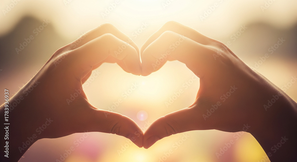 Fototapeta premium heart shaped hands