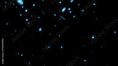 Wallpaper Mural 雪の結晶と氷のループ背景_青 Torontodigital.ca