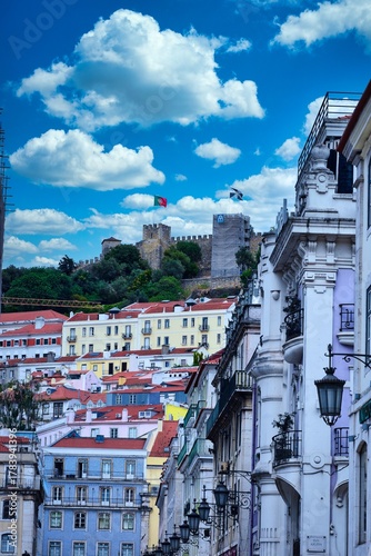 panorama of the old town in Lisbon Portugal