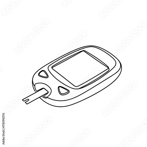Glucometer for measuring blood sugar levels in a medical setting  