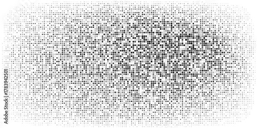 Black halftone pattern on white background. Linear halftone background. Vector illustration isolated on white background. vector
