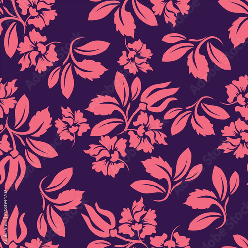 abstract a solid multicolor small and big flower mixed vector pattern arrangement with medium color, all over vector design with white background illustration digital