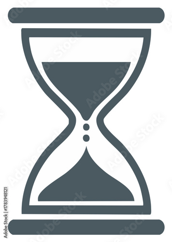Hourglass sand timer graphic illustration. Time is running out, deadline concept. Limited time offer.