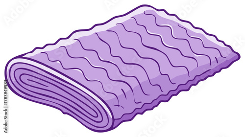 Folded Purple Fabric Cartoon Illustration