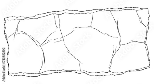 Texture of jagged stone or rough paper with torn edges for creative backgrounds and design elements with unique style and feel