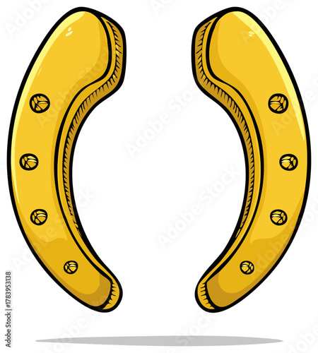 Golden Parentheses Symbol Isolated Graphic Design Element Punctuation Mark Illustration