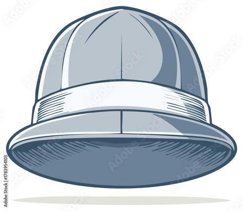 Vintage safari pith helmet illustration for adventure and exploration