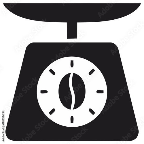 Coffee Bean Scale Icon Vector Illustration Coffee Measurement Tool