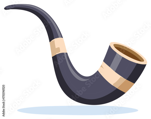 Stylized Pipe Illustration: Elegant Curves and Subtle Details for Sophisticated Design Projects, Perfect for Lifestyle Imagery
