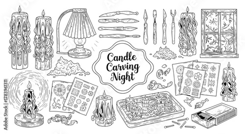 Elegant candle carving tools and designs for cozy nights