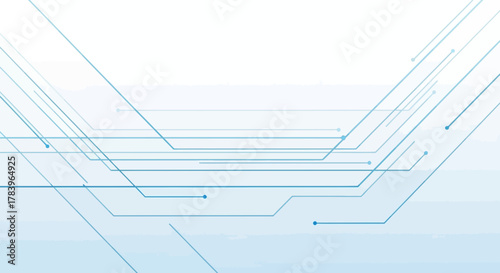 Modern technology circuit lines create a network concept, connecting data points for a futuristic digital transformation and innovative solutions background