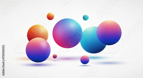 Modern abstract design featuring vibrant gradient spheres perfect for technology startups, creative agencies, and innovative business presentations