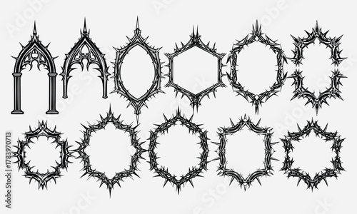 Gothic Frames and Ornate Decorative Borders for Design Projects