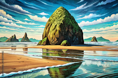 Famous Santa Monica Pier with ferris wheel, boardwalk, and beach crowd under bright sunlight