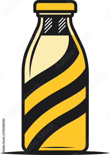 Caution Deliciousness Ahead Unique Striped Elixir Bottle Graphic