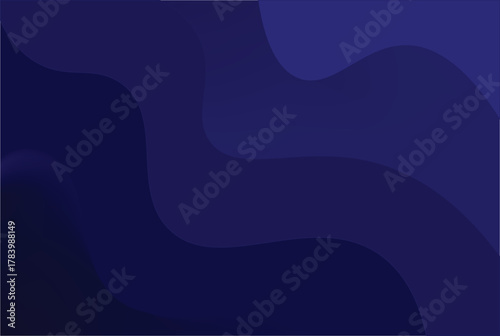 Abstract dark blue background with smooth, flowing shapes creating a calming and mysterious atmosphere, reminiscent of deep ocean waters or a twilight sky