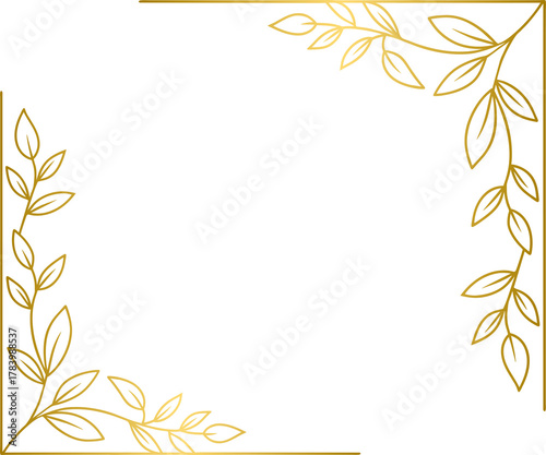 autumn leaves frame, golden flowers frame