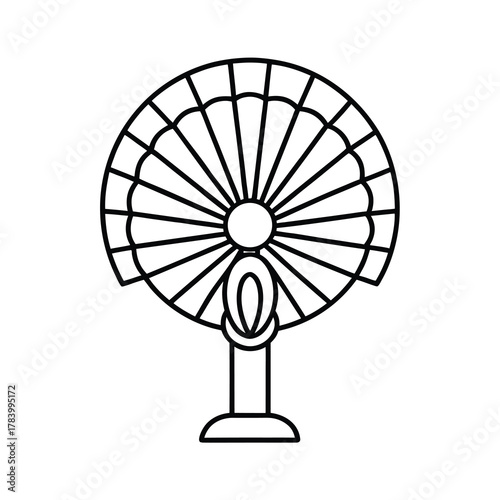 fan isolated on white background