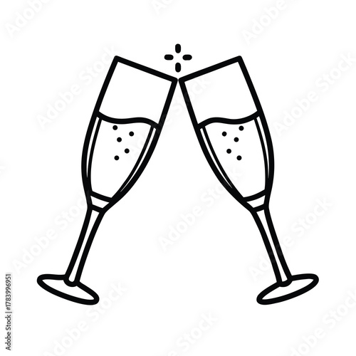 two glasses of champagne