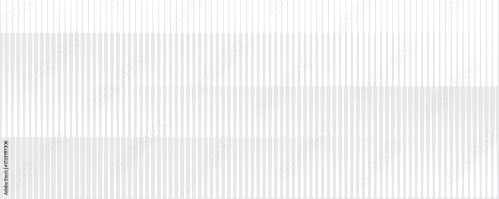 Fototapeta premium Line Halftone Gradient Effect Pattern. Vertical Straight Lines Background. Black and White Abstract Texture with Parallel Stripes Thick to Thin. Vector Illustration.