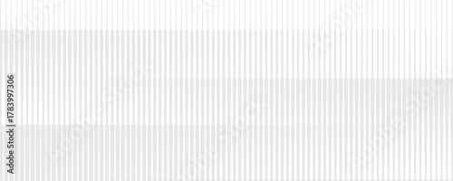 Line Halftone Gradient Effect Pattern. Vertical Straight Lines Background. Black and White Abstract Texture with Parallel Stripes Thick to Thin. Vector Illustration.