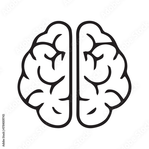 human head with brain