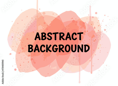 Abstract watercolor stain in peach and pink pastels, set against a creative realistic background that offers space for text