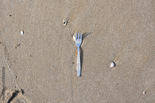 A fork forgotten in the sand