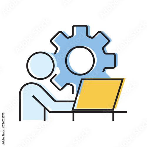 configuration. settings. configuration icons. repair. black and white icons. on a white background. vector. settings. fix the problem. find a solution. repair wizard.	