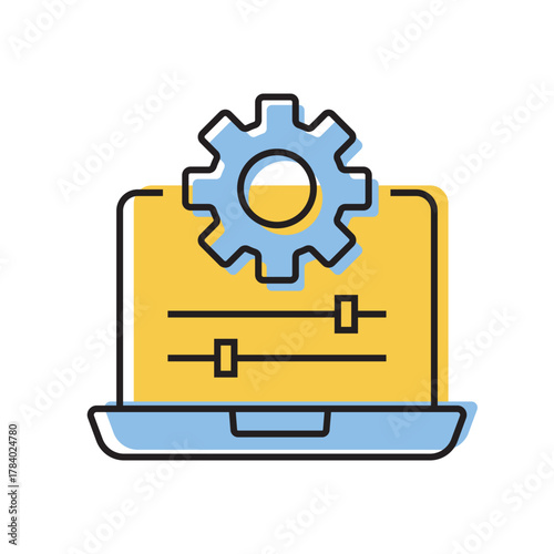 configuration. settings. configuration icons. repair. black and white icons. on a white background. vector. settings. fix the problem. find a solution. repair wizard.	