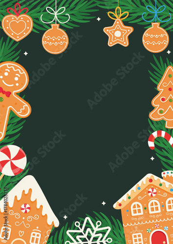 Christmas template gingerbread cookies