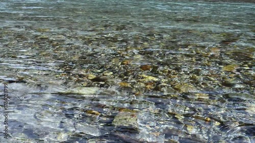 A movie of the Azusagawa River, a very clear and pure stream in Kamikochi, a national park in Japan.