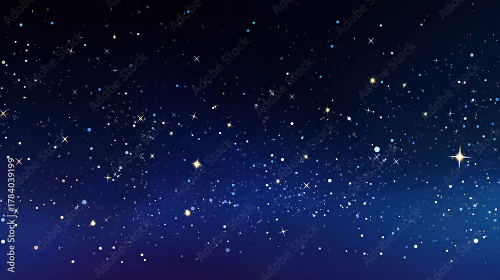 Fototapeta premium Sparkling star field set against dark night sky