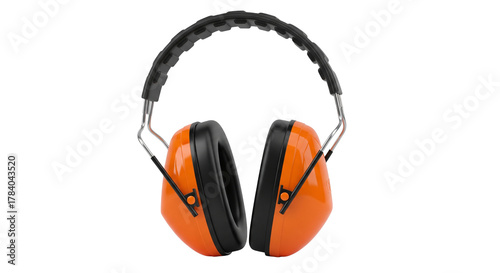 Safety earmuffs 3D realistic isolated 