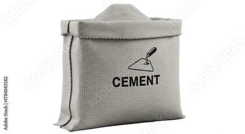 Cement bag with dust particle