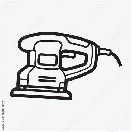 Line art Crapenter tool vector design