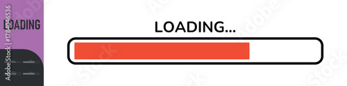 Loading bar. Loading or Installing process. Load sign. System software update and upgrade. Vector loading bar progress icons. Download progress. Color set icons. Vector illustration