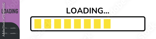 Loading bar. Loading or Installing process. Load sign. System software update and upgrade. Vector loading bar progress icons. Download progress. Color set icons. Vector illustration