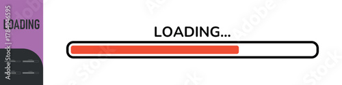Loading bar. Loading or Installing process. Load sign. System software update and upgrade. Vector loading bar progress icons. Download progress. Color set icons. Vector illustration