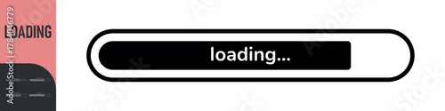 Loading bar. Loading or Installing process. Load sign. System software update and upgrade. Vector loading bar progress icons. Download progress. Color set icons. Vector illustration