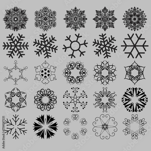 Snowflake Designs Winter Snowflake Patterns Frozen Snowflake Clipart Snowflake Icon Set Crystal Snowflake Illustrations Minimalist Snowflake Art Christmas Snowflake Graphics