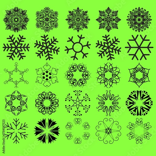 Snowflake Designs Winter Snowflake Patterns Frozen Snowflake Clipart Snowflake Icon Set Crystal Snowflake Illustrations Minimalist Snowflake Art Christmas Snowflake Graphics