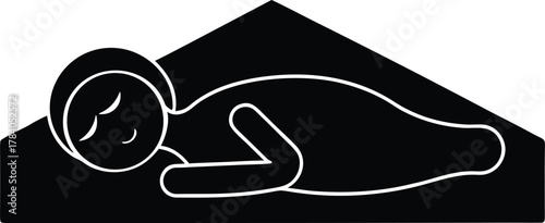 Sleeping Position Vector Icon